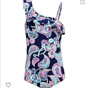~NEW~ Girls Paisley Ruffle Swimsuit One Piece